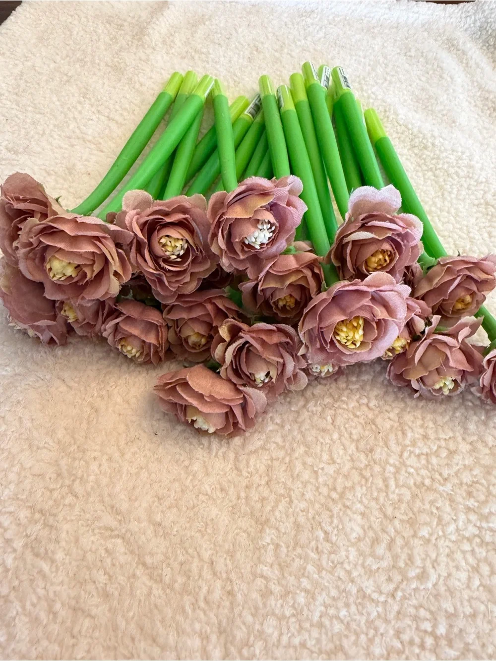 12pcs Pink Blossom Floral Pen